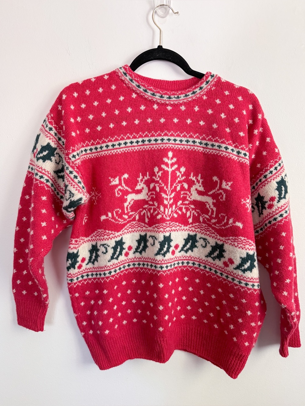 Laura Ashley Pure New Wool Made in Scotland Vintage Christmas Sweater SM/MD